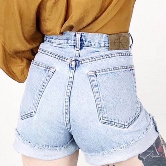 Calvin Klein Pants - ➕ Vintage 90s Calvin Klein Cut Off Denim Shorts 7B